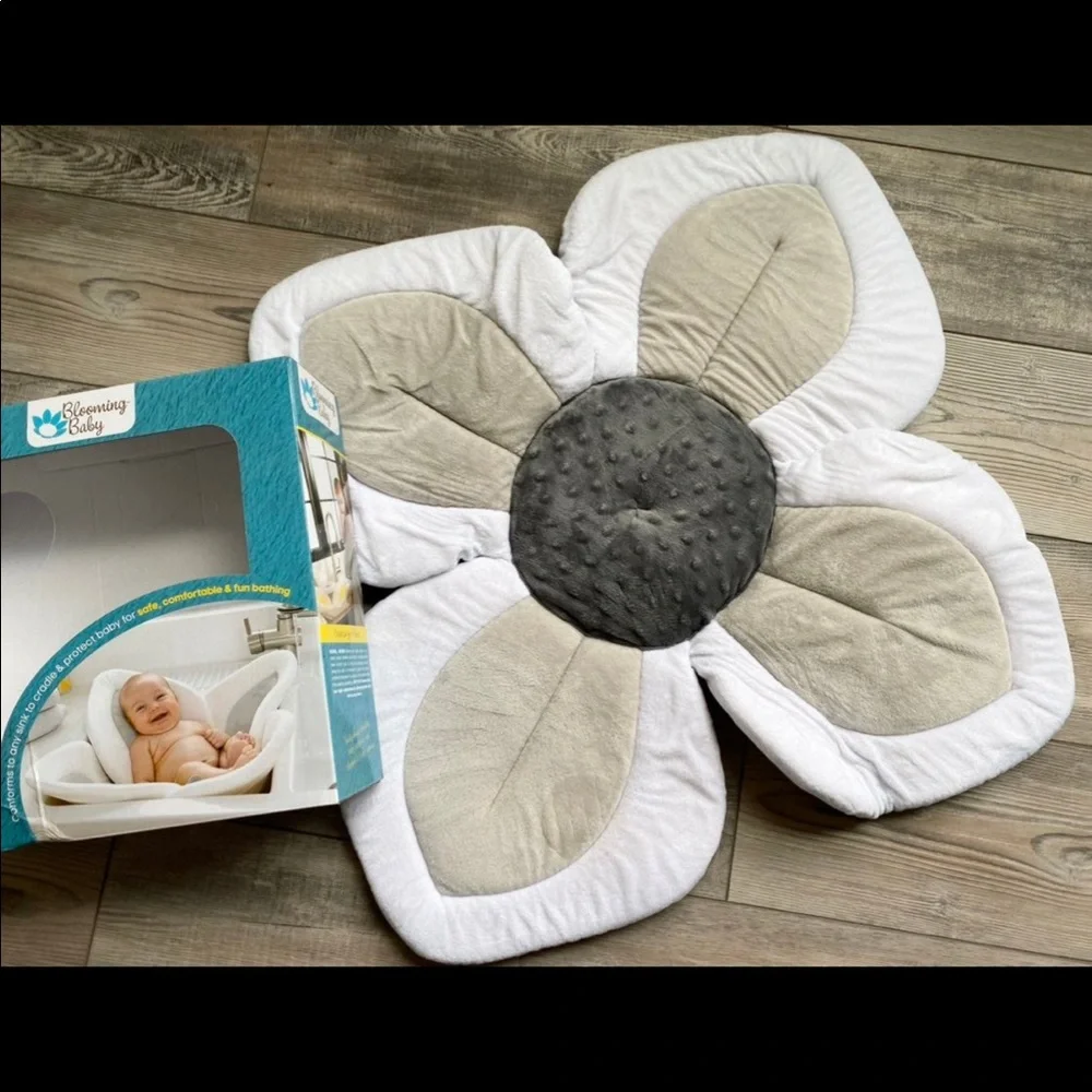 Blooming Bath Infant Baby Tub - Light Dark Grey and White